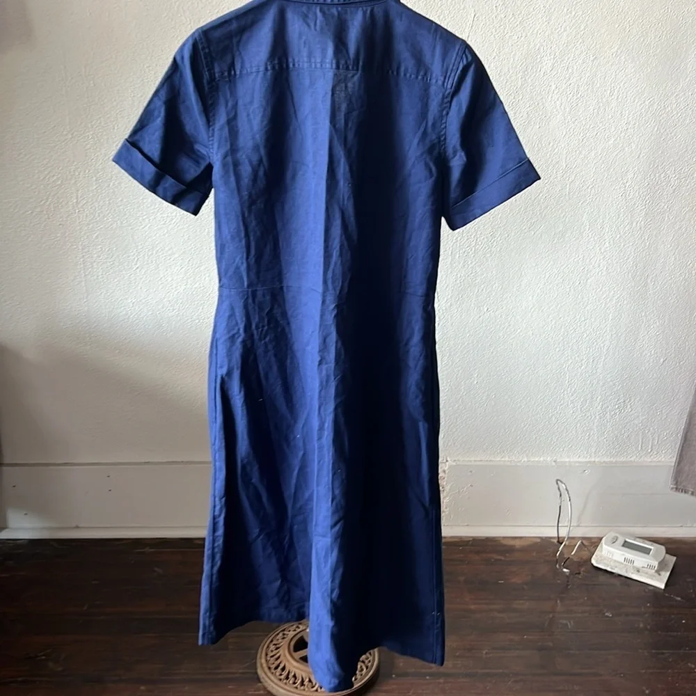 NWT Vineyard Vines Linen Tie Front Dress Size 8 - Picture 4 of 4